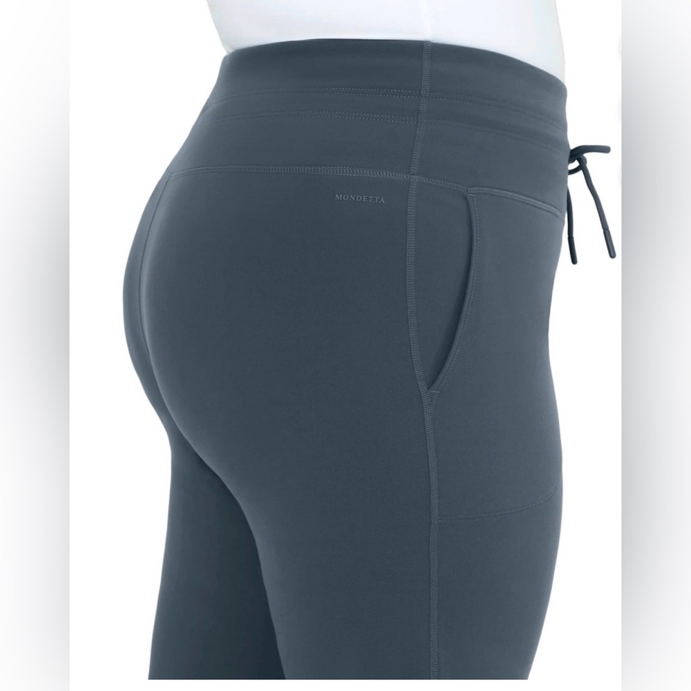 Women’s Wide-Leg Drawstring Pants - Slate Gray - Picture 4 of 4